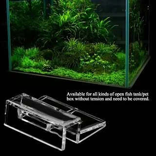 Clear acrylic base support designed for stability in open fish tanks and aquarium decorations