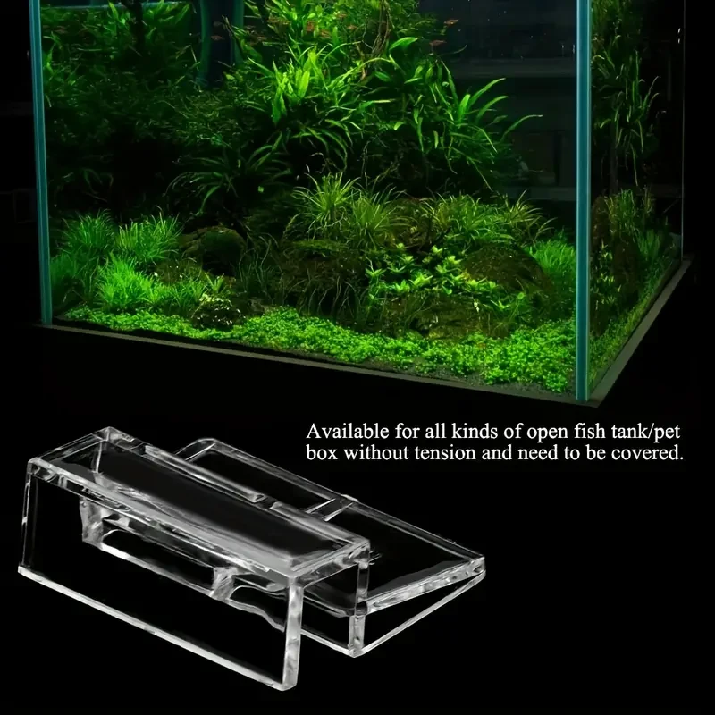 Clear acrylic base support designed for stability in open fish tanks and aquarium decorations