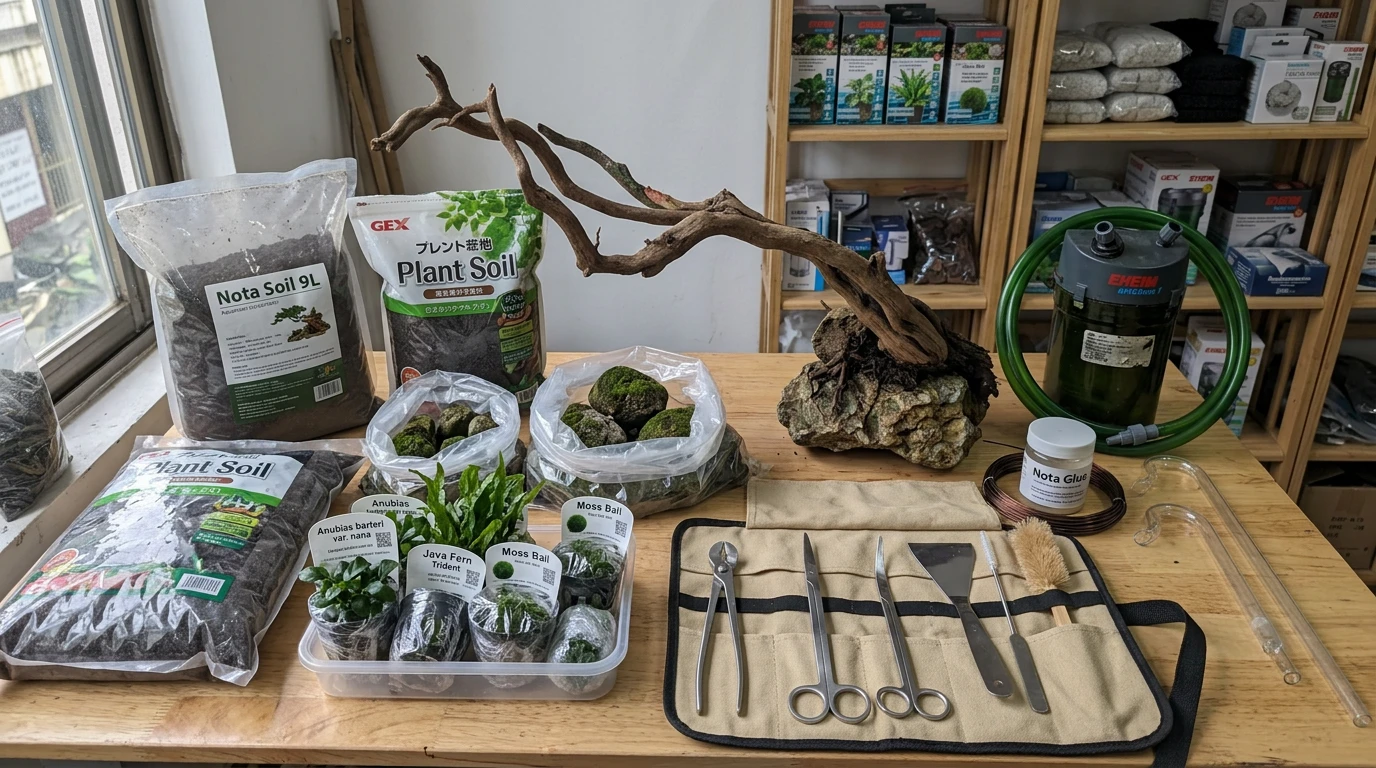 Hướng Dẫn Setup Hồ Suối Cạn (Khê Lưu Cương) Chi Tiết Từ A-Z 5 Vật liệu và thiết bị cần thiết để setup hồ suối cạn khê lưu cương tại nhà